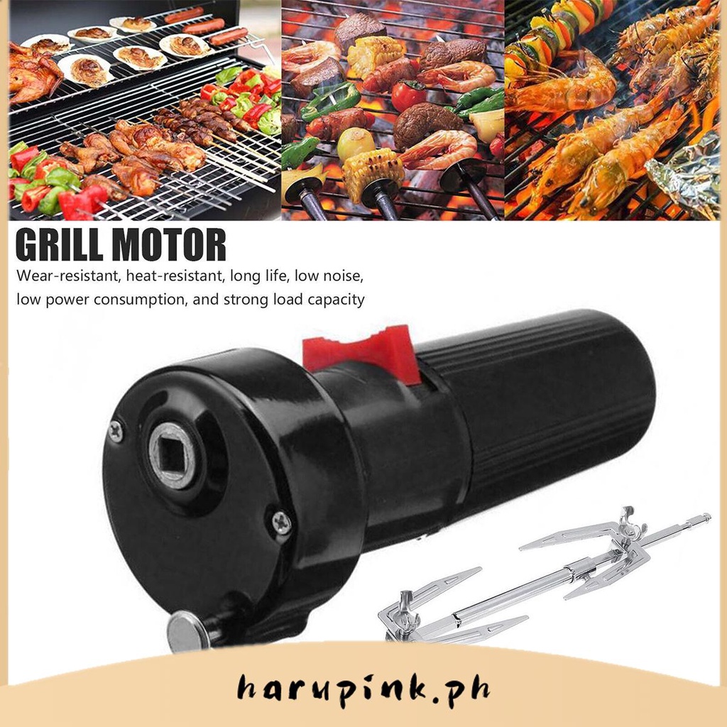 BBQ Rotator Motor or Rotary Fork Set Electric BBQ Rotisserie Grill Rod ...