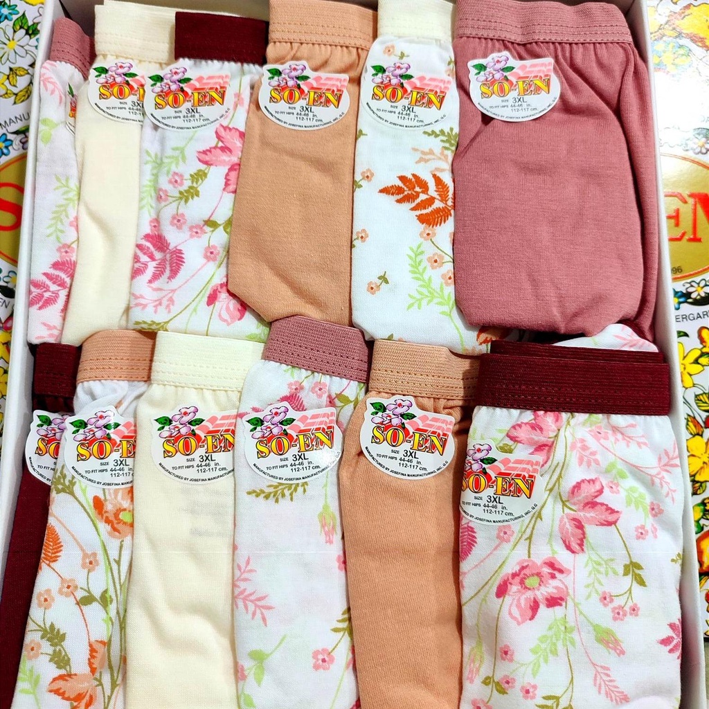 12PCS BBC Original Bikini Type Ladies SOEN PANTY (Outside Garter