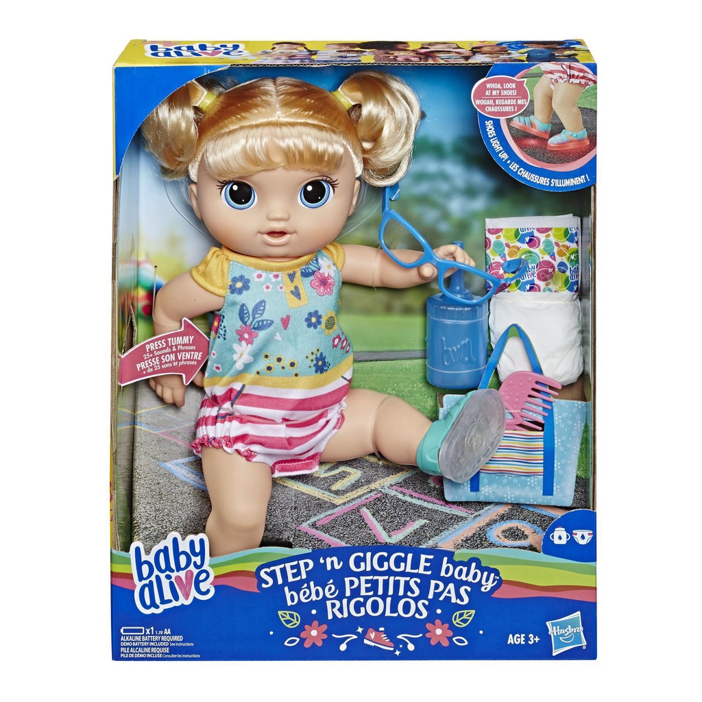 Hasbro baby alive plays and giggles baby doll on sale