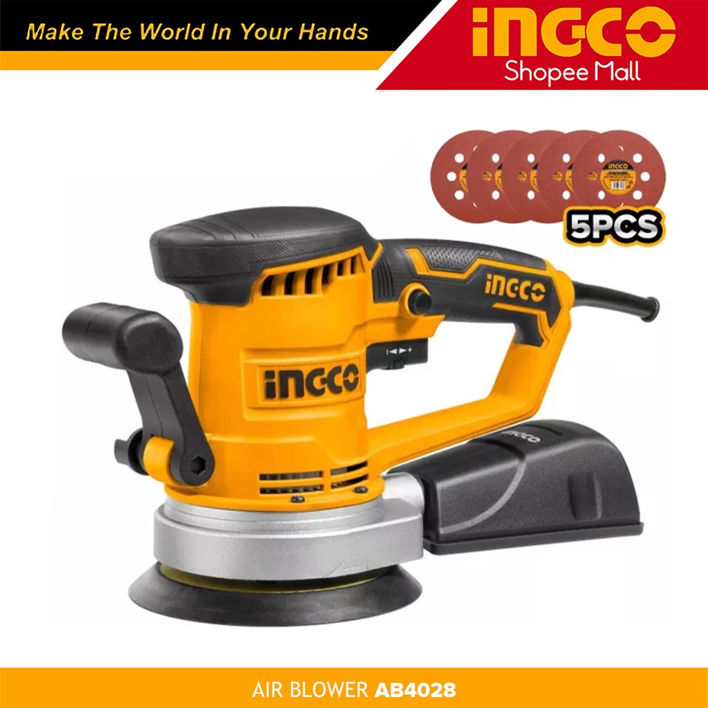 Ingco RS4508 Electric Orbital Rotary Sander 450W With 5pcs Sanding Pad
