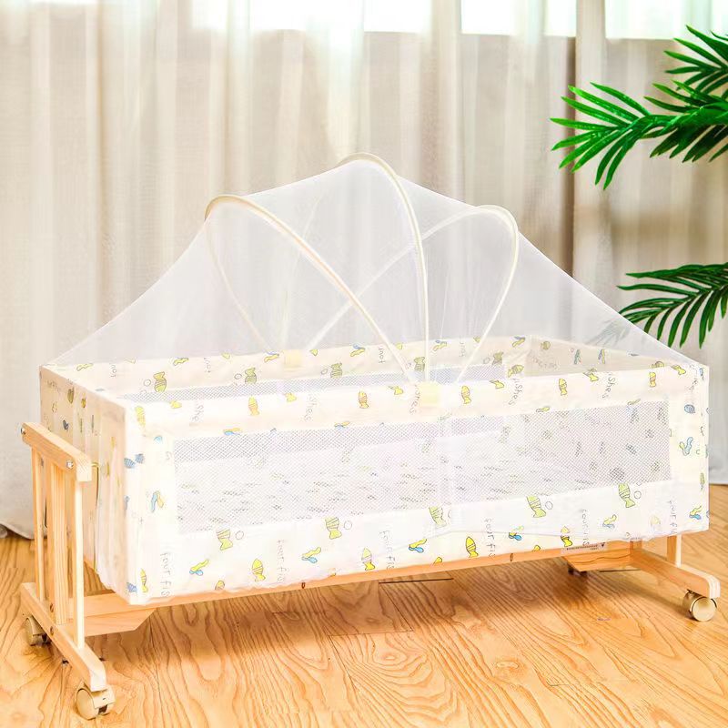 CODBaby Crib For Baby Solid Wood Cradle Bed wood baby cradle
