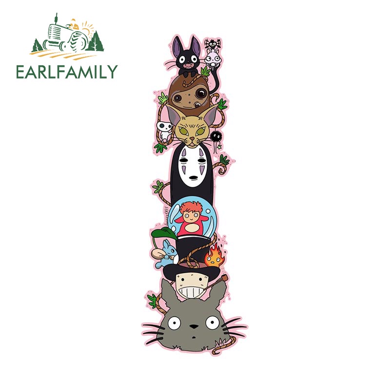 EARLFAMILY 13cm Totoro Car Stickers Cute Anime Personality Scratch ...