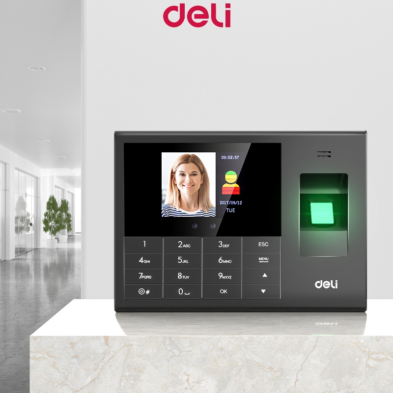 Deli E3765 Face Recognition Attendance 2.8'TFT Biometric Machine ...