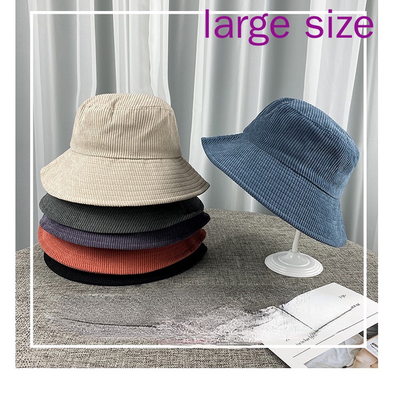 Cotton Bucket Hat big size 61 cm Men Women fishing Cap Panama Fashion ...