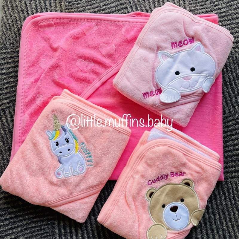 Newborn Hooded Baby Receiving Blankets/ Terry Towels for Boys and Girls