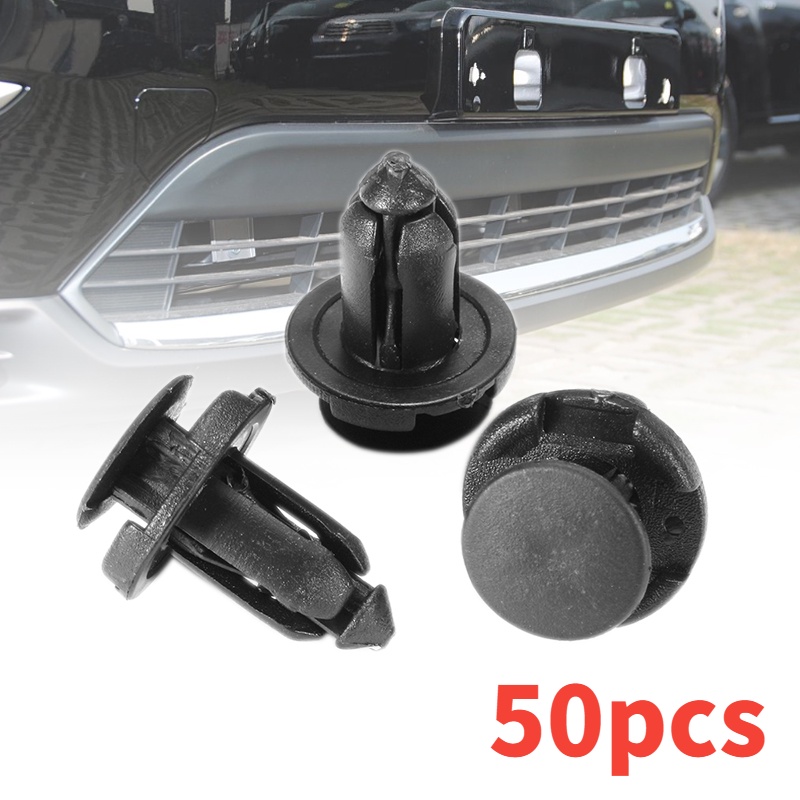 50pcs 9mm Clips Auto Bumper Fender Buckle Mudflap Splash Guard Rivet