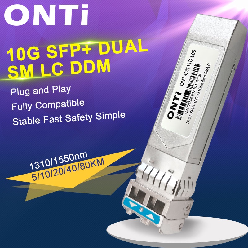 ONTi SFP+ 10G (LC DUPLEX) Sfp Module 5km/10km/20km/40km Single Mode ...