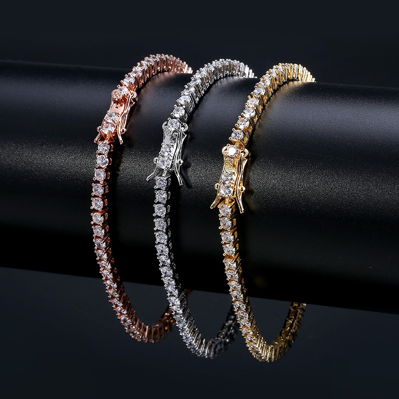 GOLD STAR Tennis Chain Bracelet Gold Silver Color For Men and Women's Hip Hop Jewelry Shopee