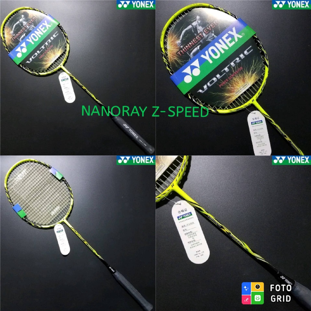 YONEX NANORAY Z SPEED FULL CARBON ISOMETRIC BADMINTON RACKET ( RANDOMLY ...