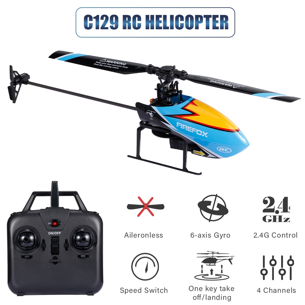 C129 RC Helicopter 4CH Mini Aileronless Helicopter 6axis Gyro Remote