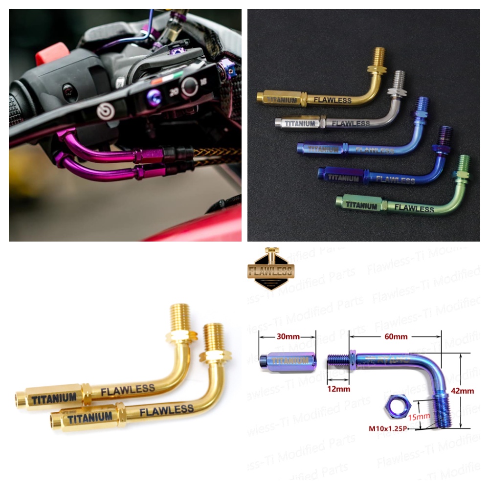 FlawlessTi Gr5 Brake Throttle Elbow Cable Forza 300 350 ADV 150 350