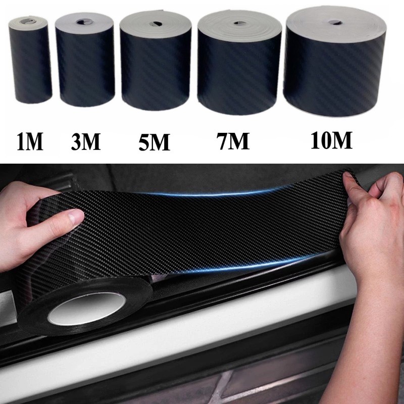 5cm Matte Carbon Fiber Car Sticker DIY Paste Protector Strip / Auto ...