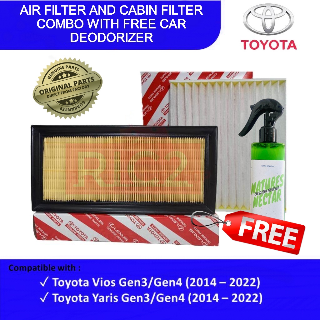 Toyota Vios & Yaris Gen3/Gen4 (2014 2022) Bundle Air & Cabin Filter