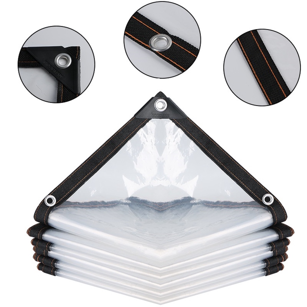 Clear Tarp Cover Medium Duty Waterproof Tarp Plastic Sheeting Film Drop ...