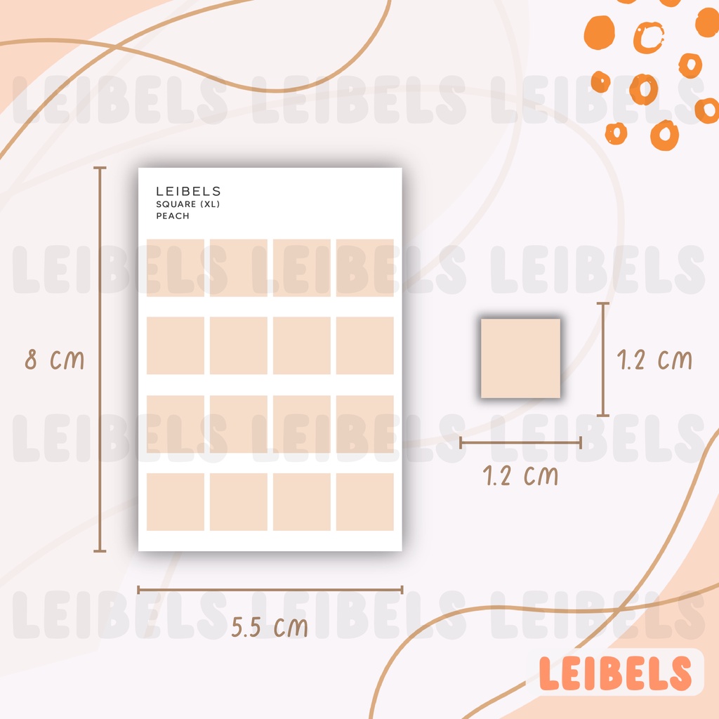 XL Square Planner Sticker Functional Sticker Shapes Sticker Minimalist ...