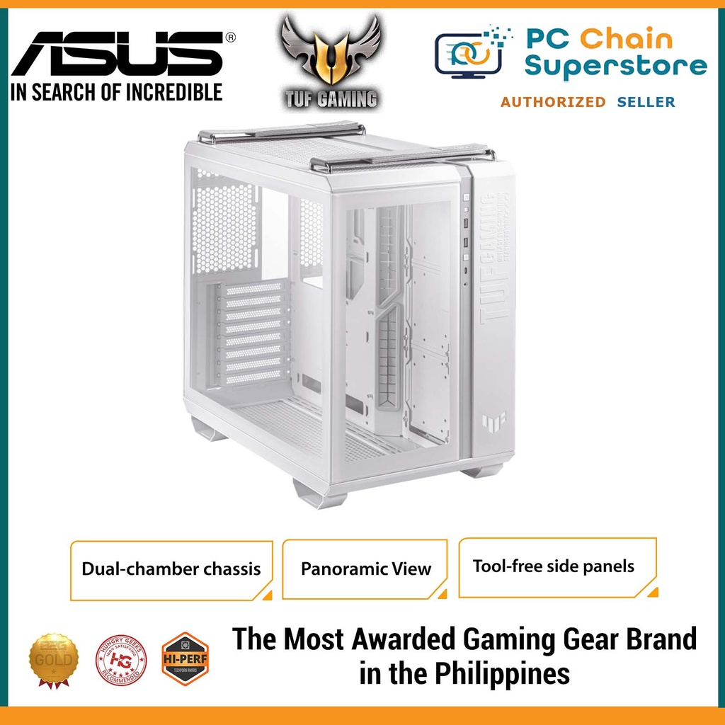ASUS TUF Gaming GT502 ATX Mid Tower Gaming Case (Dual Chamber Design,  Independent Cooling Zones for The CPU and GPU, Tool-Free Side Panels, USB  3.2
