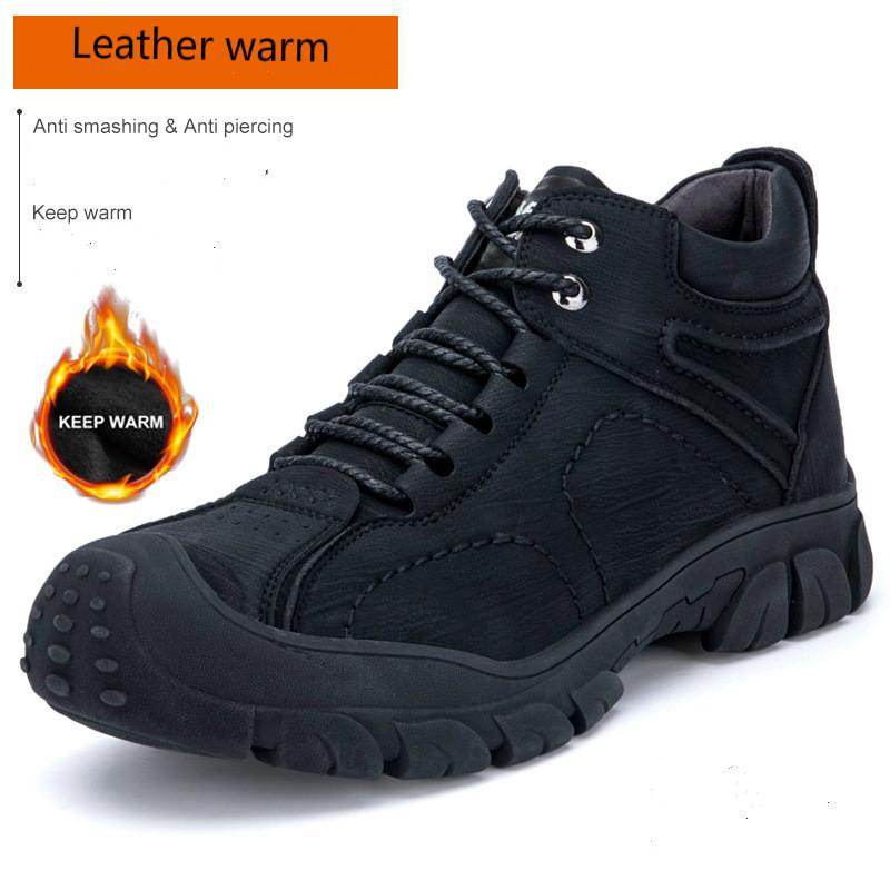 【Original quality】Steel toe safety shoes for men Winter work safety ...