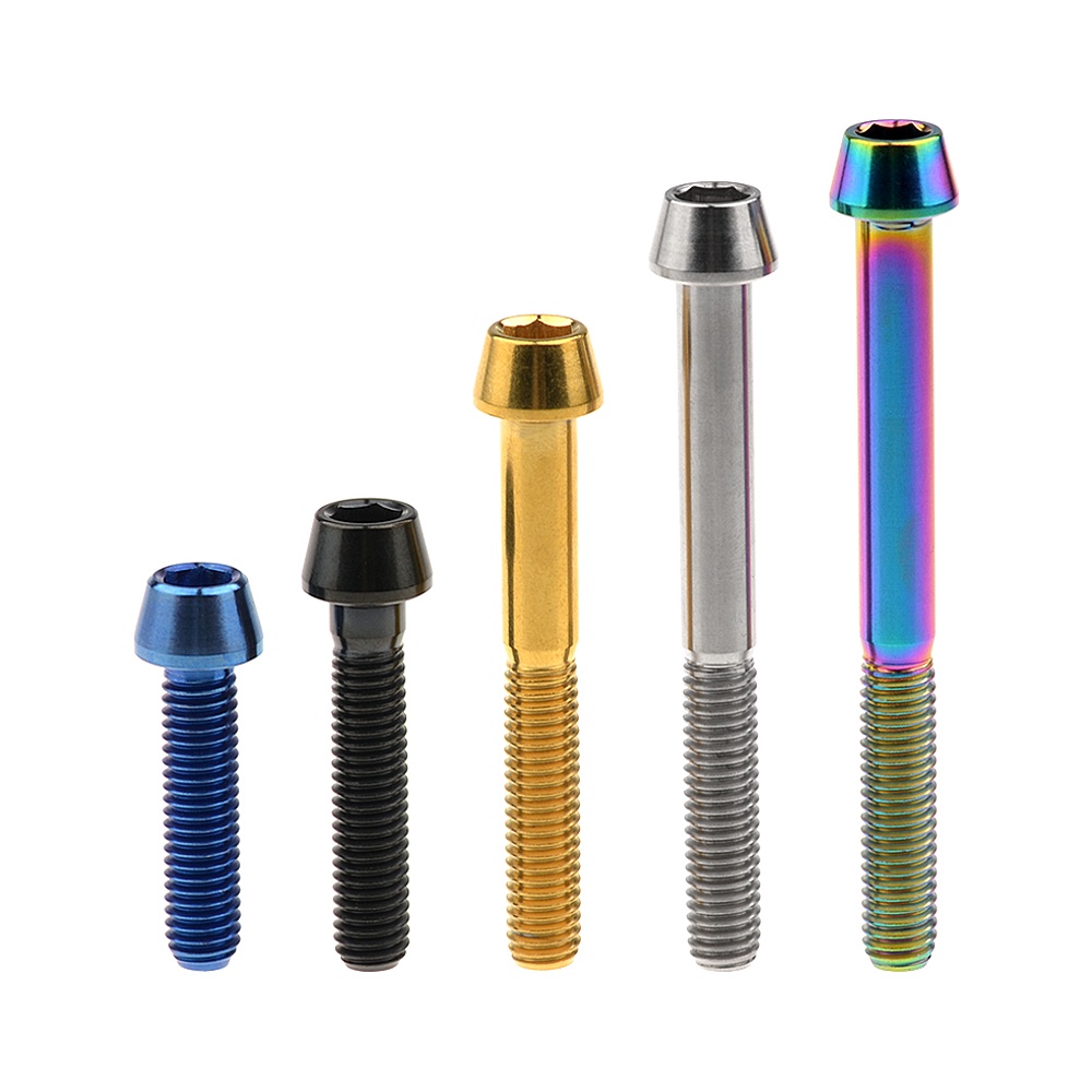 Wanyifa Titanium Bolt M5 Allen Key Taper Head Screws for Bicycle Stem