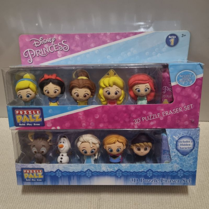 Authentic Disney Princess and Frozen 3D Puzzle Eraser Sets Shopee