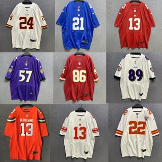 NFL Jersey American Football European Rugby Half-Sleeve Men Women Hip-Hop T- Shirt Street Dance Mid-Length Large Size Har