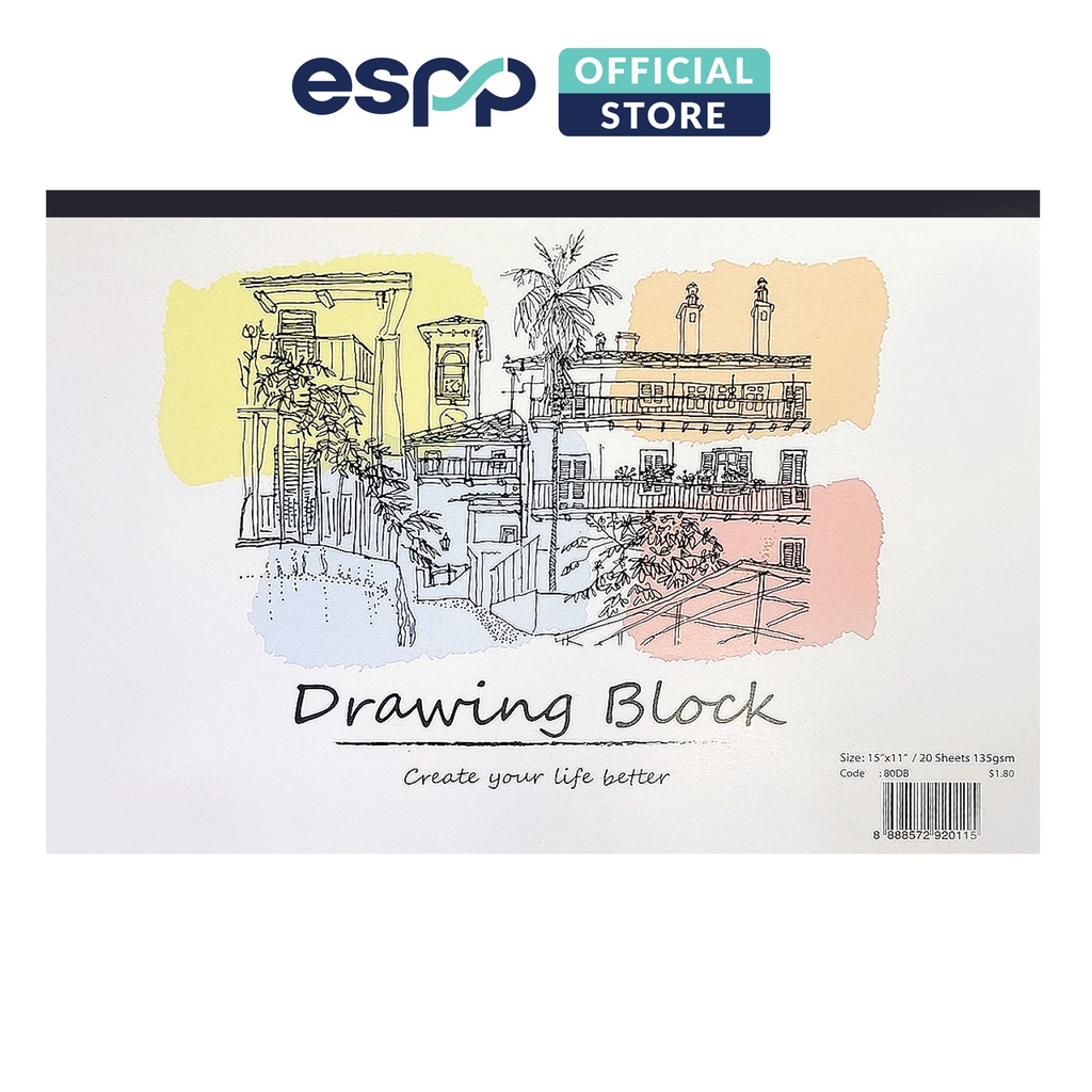 Drawing notebook with 20 sheets of thick paper, size 15x11inches - ESPP ...