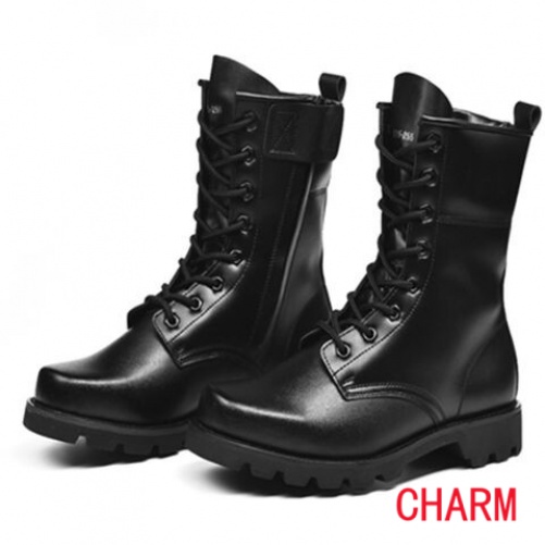 【original】High Cut Man's Tactical Boots Steels Toe Outdoor Boots Zip