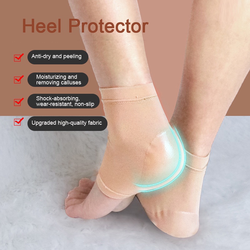 1Pair Colorful Silicone Moisturizing Gel Heel Socks Cracked Foot Skin ...