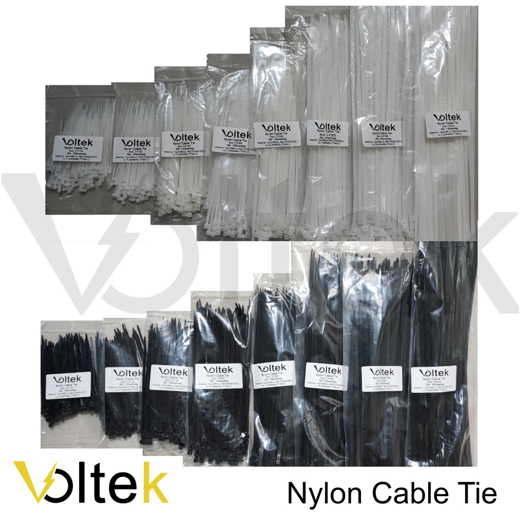 Nylon cable tie plastic 100 pc per pack 4", 5", 6", 8" Shopee Philippines