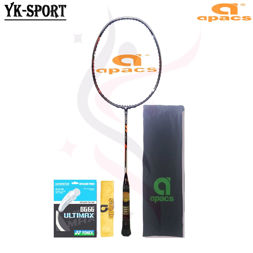 Apacs Z Ziggler 77Light Badminton Racket Complete Bonus Shopee