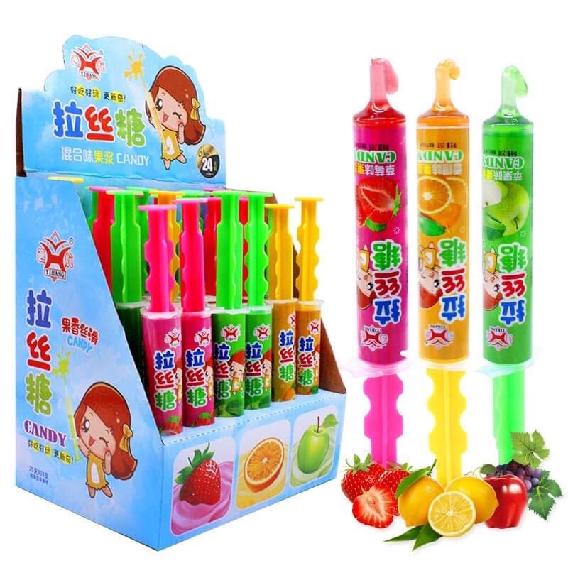 Syringe Jelly 20g Assorted Flavor Candy Toys+Fruit Flavour Snack