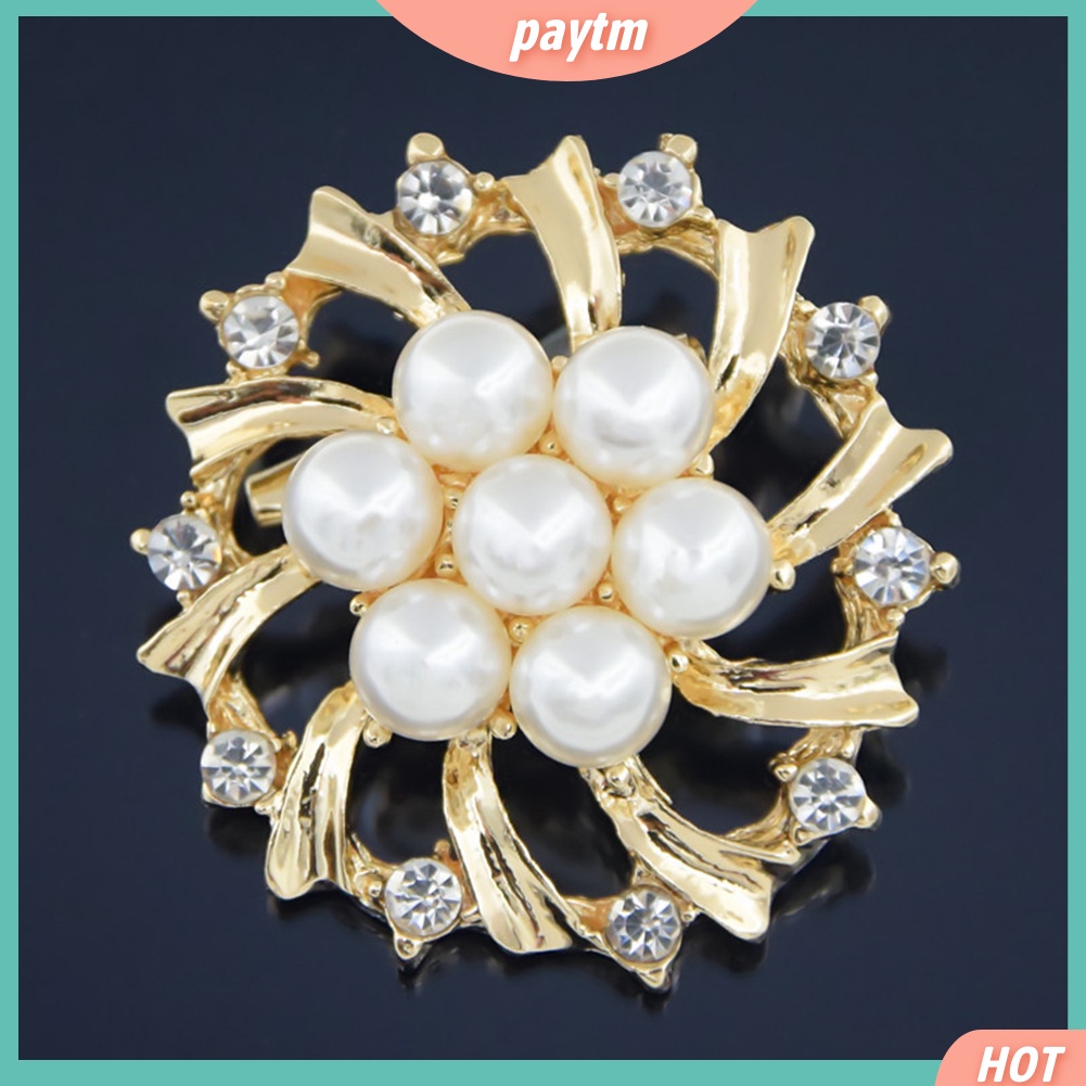 Women's Rhinestone Heart Brooch Pin - Hollow Alloy, For Dress, Scarf, Wedding Crafts (2.2")