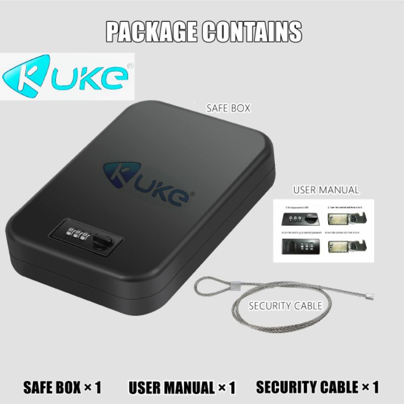 Gun Safes Fingerprint Portable Weapon Safes Car Weapons Boxes Valuables ...