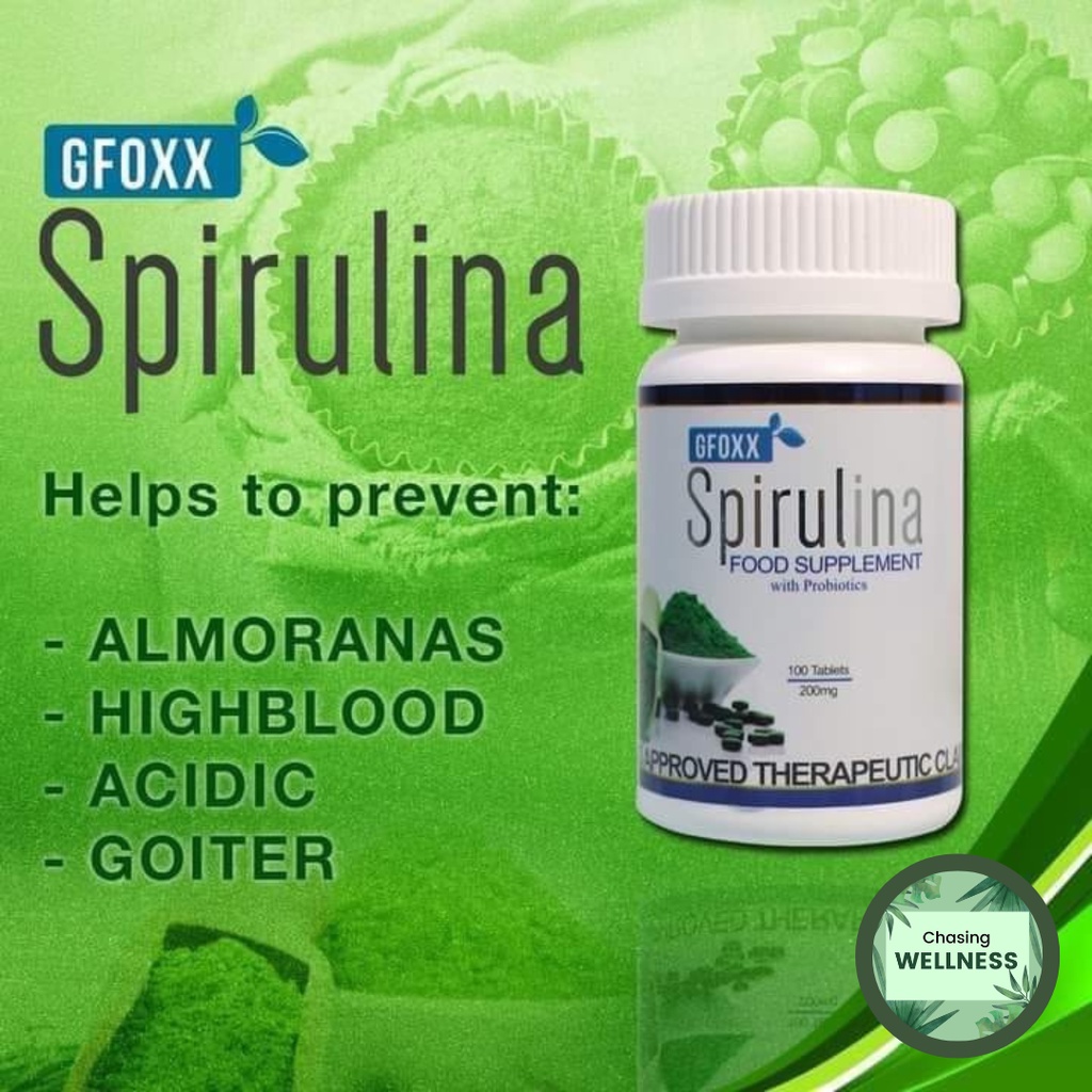 BEST SELLER GFOXX SPIRULINA + PROBIOTICS FOOD SUPPLEMENT (100 Tablets