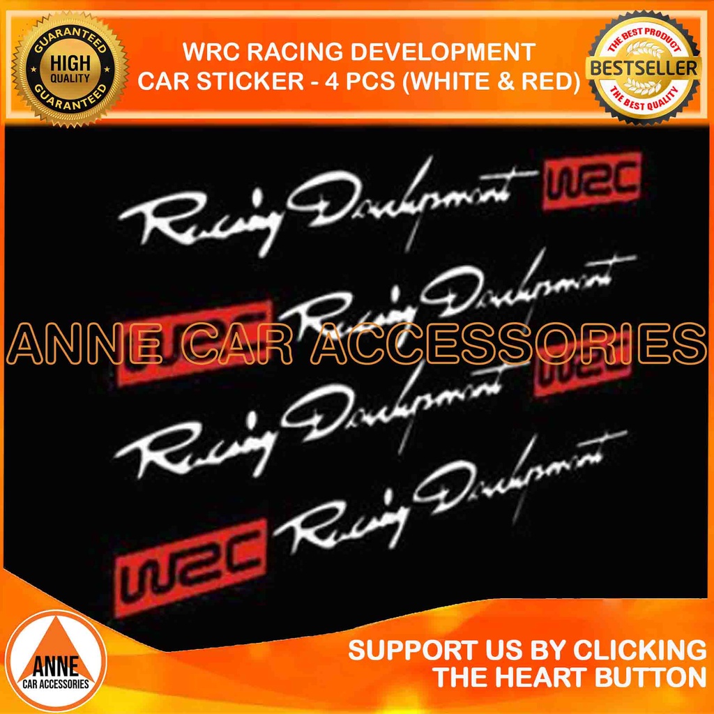 WRC Racing Development Sticker Emblem Decals Sticker 4PCS | Shopee ...
