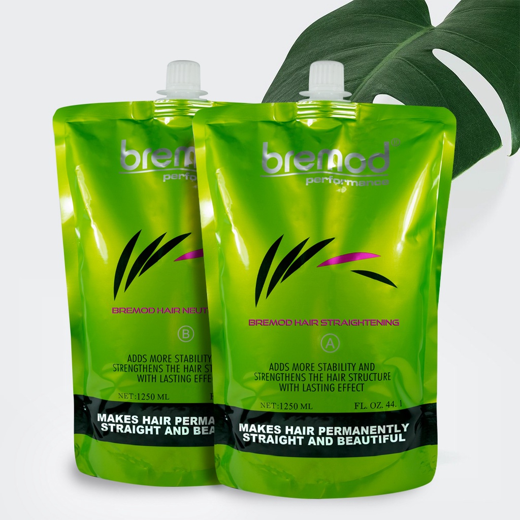 New Bremod Rebonding Hair Straightening Set With Treatment 1250Ml (Br