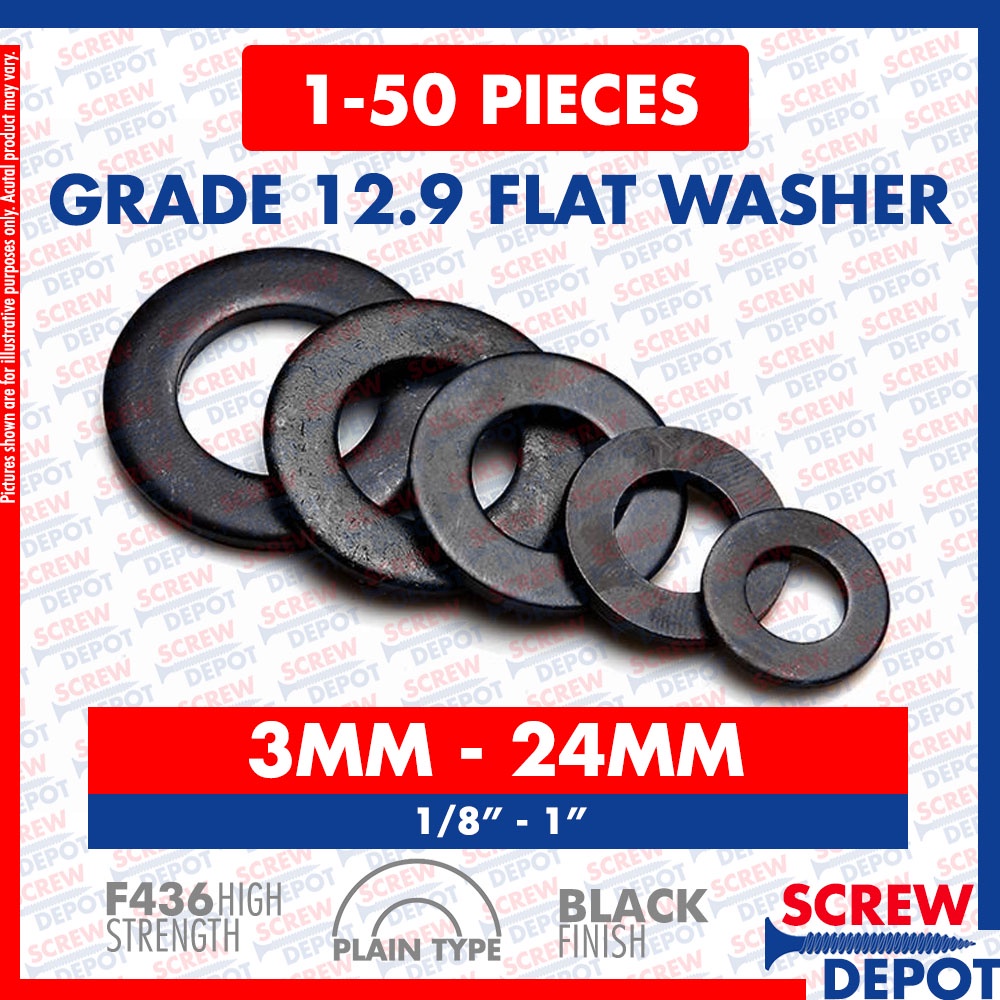 150PCS F436 Grade 12.9 Flatwasher / FW Hi Tensile / High Tensile HT