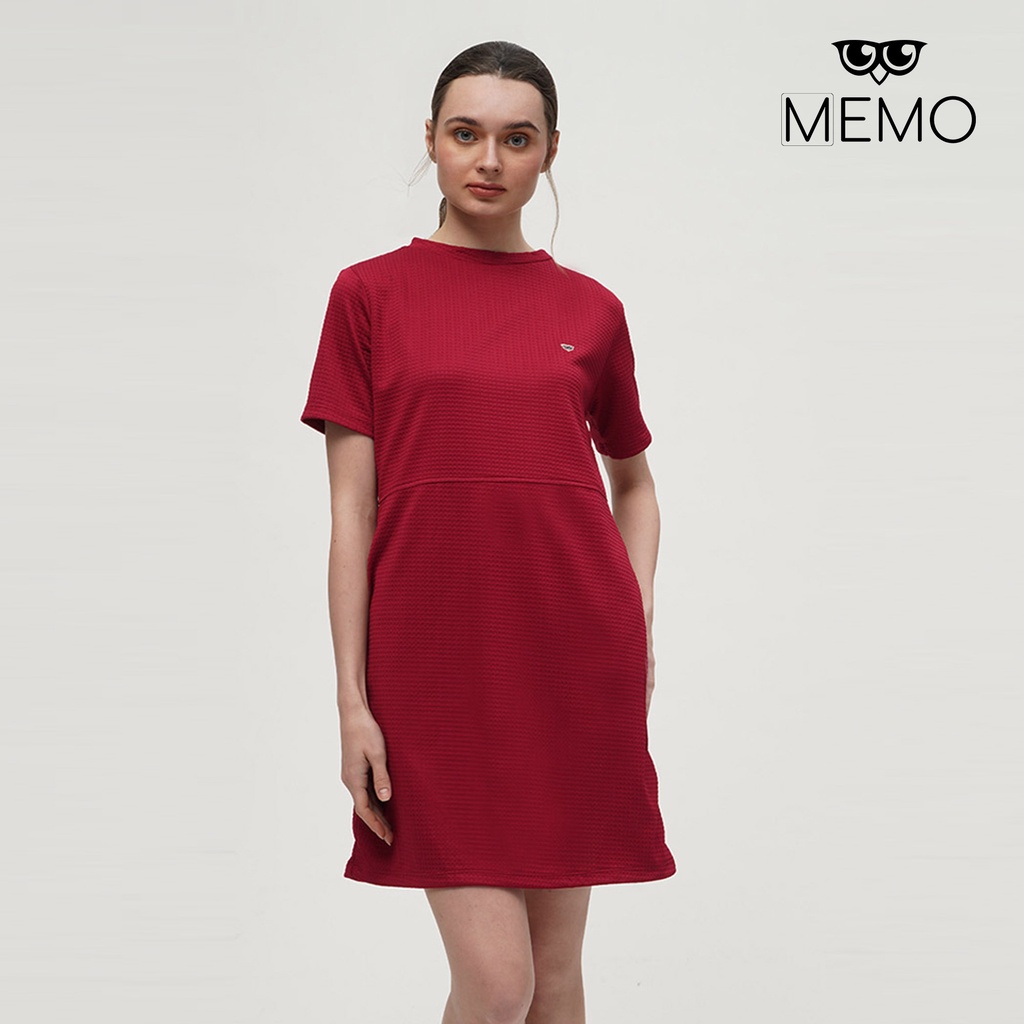 Memo Shift Dress For Women (Red) Shopee Philippines