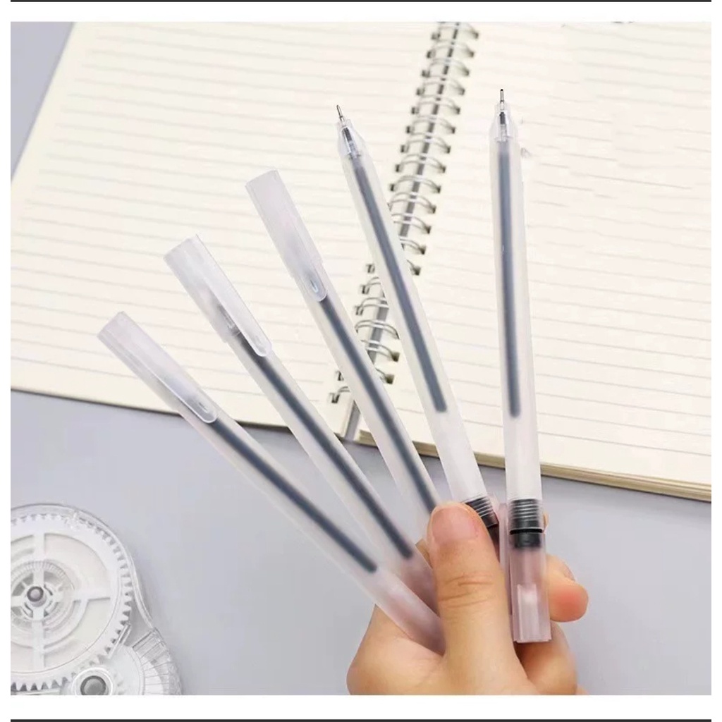 YUTU Transparent frosted gel pen 0.5mm bullet point fountain pen ...