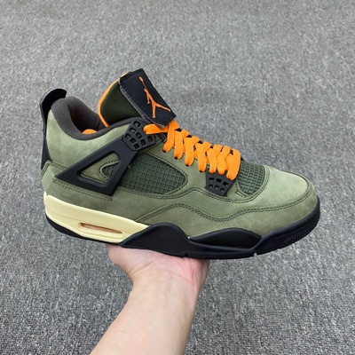 【Supplier】Unisex AJ4 Army Green Basketball Shoes For Men Sneakers For ...