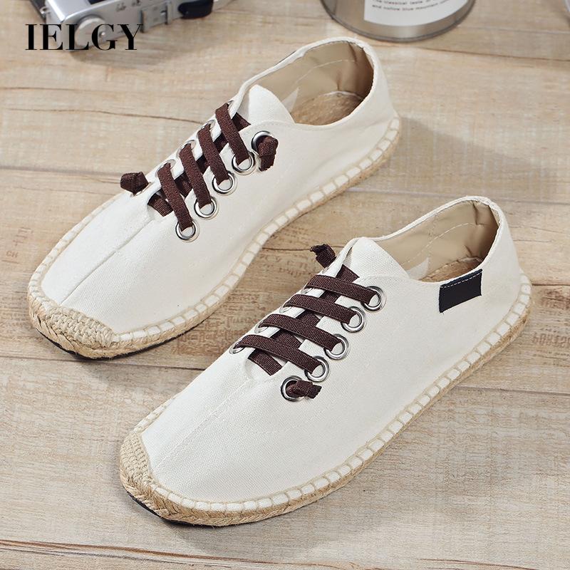 IELGY Men's Casual Breathable Espadrille Comfortable Canvas Shoes
