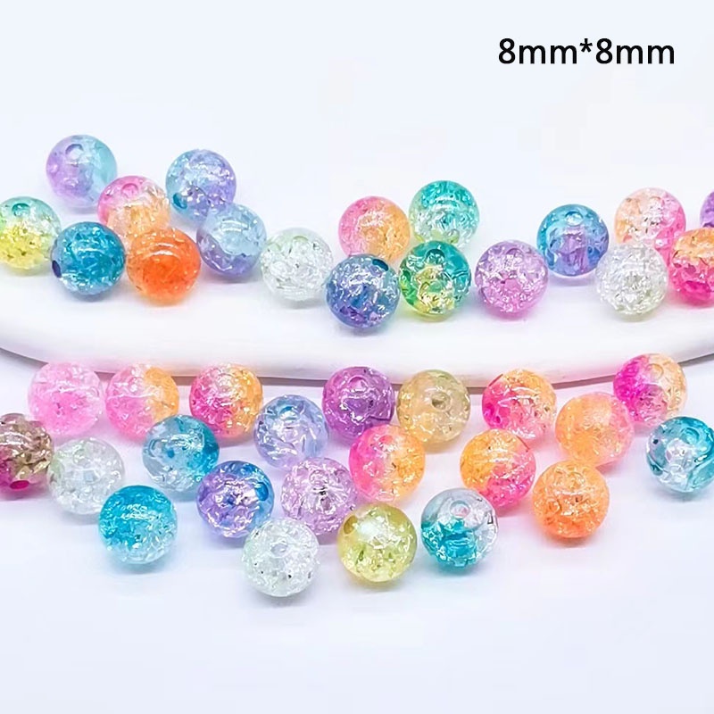 20pcs 8mm Crackle Beads Charms Spacer Finding Beads Shopee Philippines