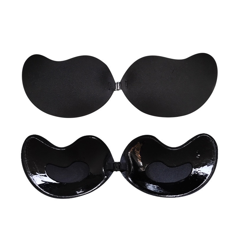 Zxyouping Gather Strapless Silicone Bra Breathable Mango Shape Self Adhesive Reusable Invisible 7293