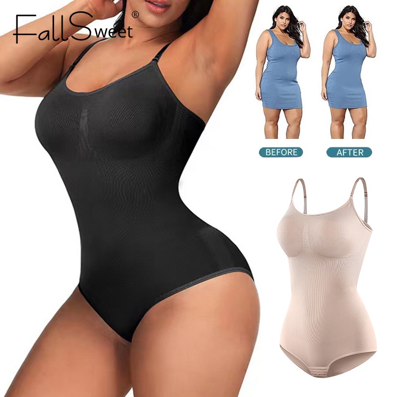 Fallsweet Plus Size Seamless Shapewear Bodysuit For Women Tummy Slimmer Control Butt Lifter Body 0270