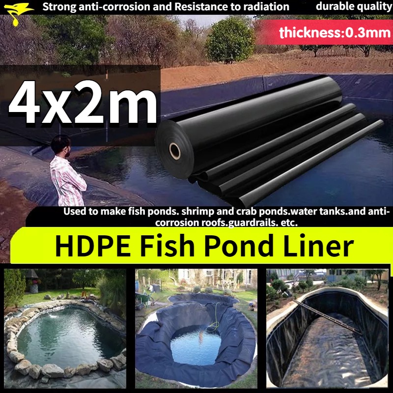 （4mx2mx300microns）Fish Pond Liner HDPE Suitable for agriculture ...