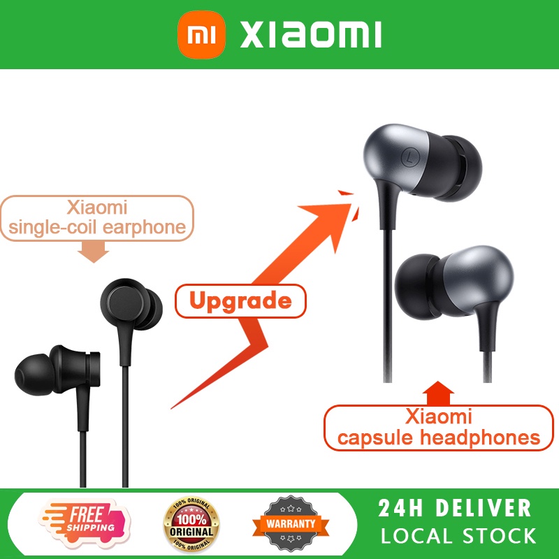 Xiaomi Capsule Earphones 3.5mm Audio Line Control Earbuds In Ear