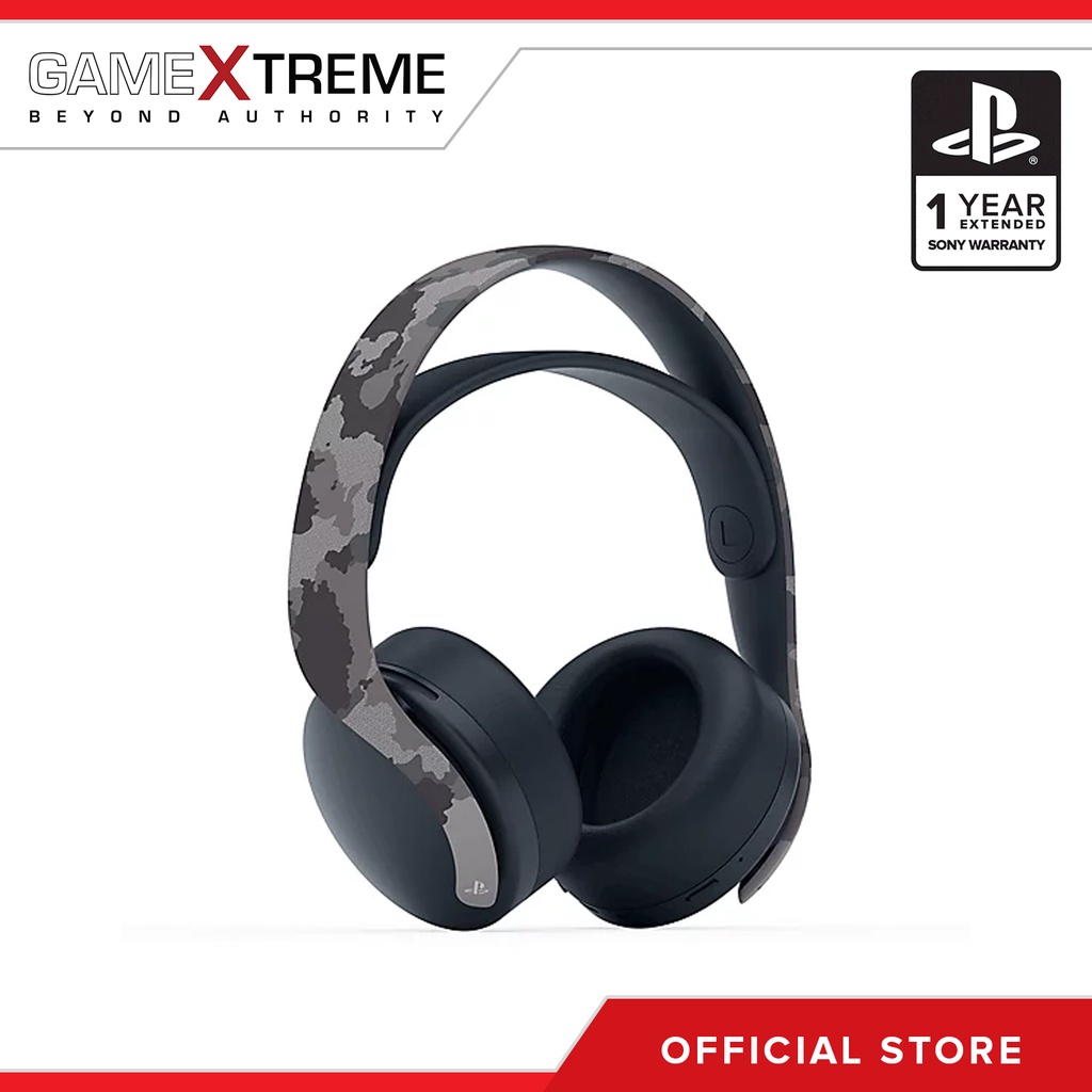 Sony Playstation 5 Pulse 3D Wireless Headset Grey Camouflage Shopee