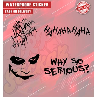 "Why So Serious?" Vinyl Sticker – Suicide Squad Joker Harley Quinn Batman Decal – Glossy (Ironbreed Studios)