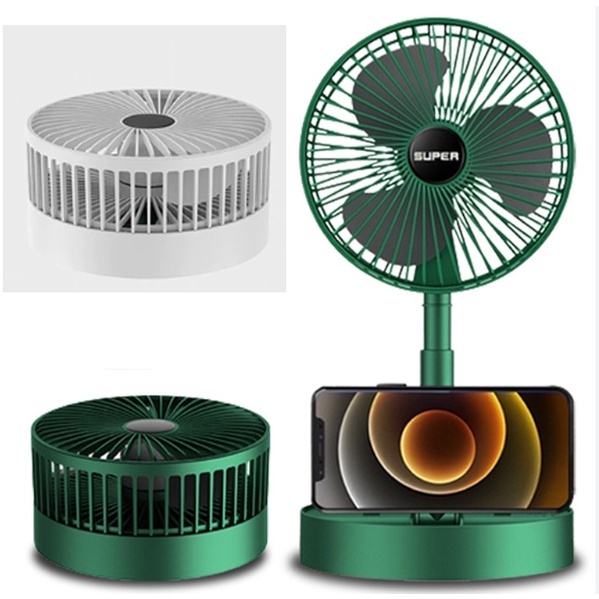 Electric Fan Foldable Telescopic Fan Low Noise Portable Folding ...