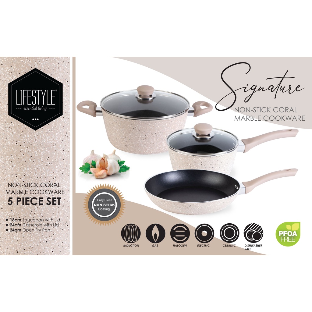 Lifestyle Signature Forged Cookware Set Induction Ready Non Stick ...