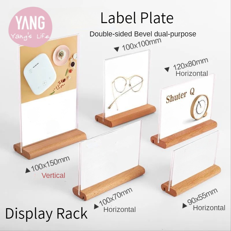 Display Card Product Price Tag Table L-Shaped Sign Stand | Shopee ...